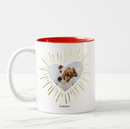 Custom Pet Dog Photo Modern Gold Heart Two - Tone Coffee Mug – Personalized Name and Picture Cup for Dog Lovers, Unique Gift for Pet Owners, Birthday, Christmas, or Pet Memorial Keepsake 28925952 - DiyGiftly