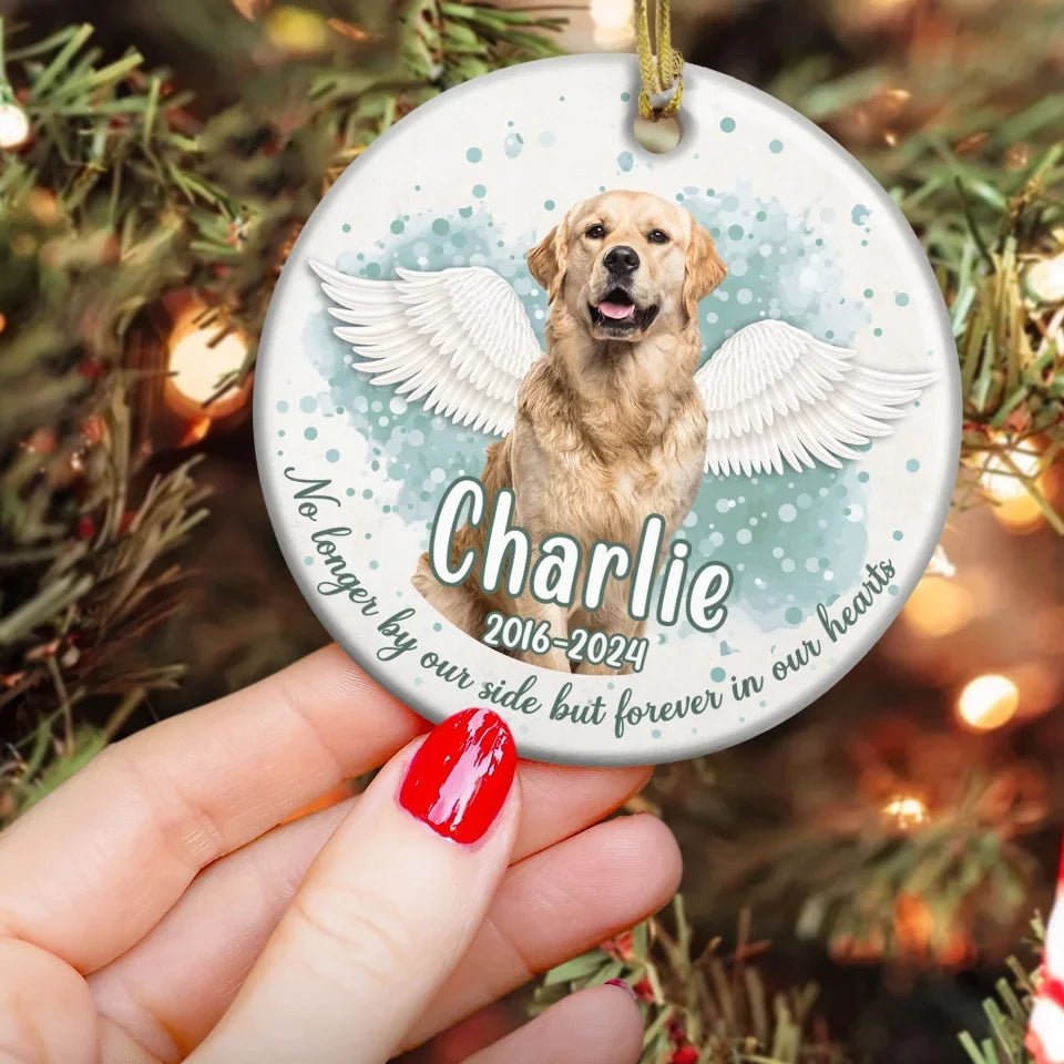 Custom Pet Face Memorial - Personalized Ceramic Photo Ornament 683477 - DiyGiftly