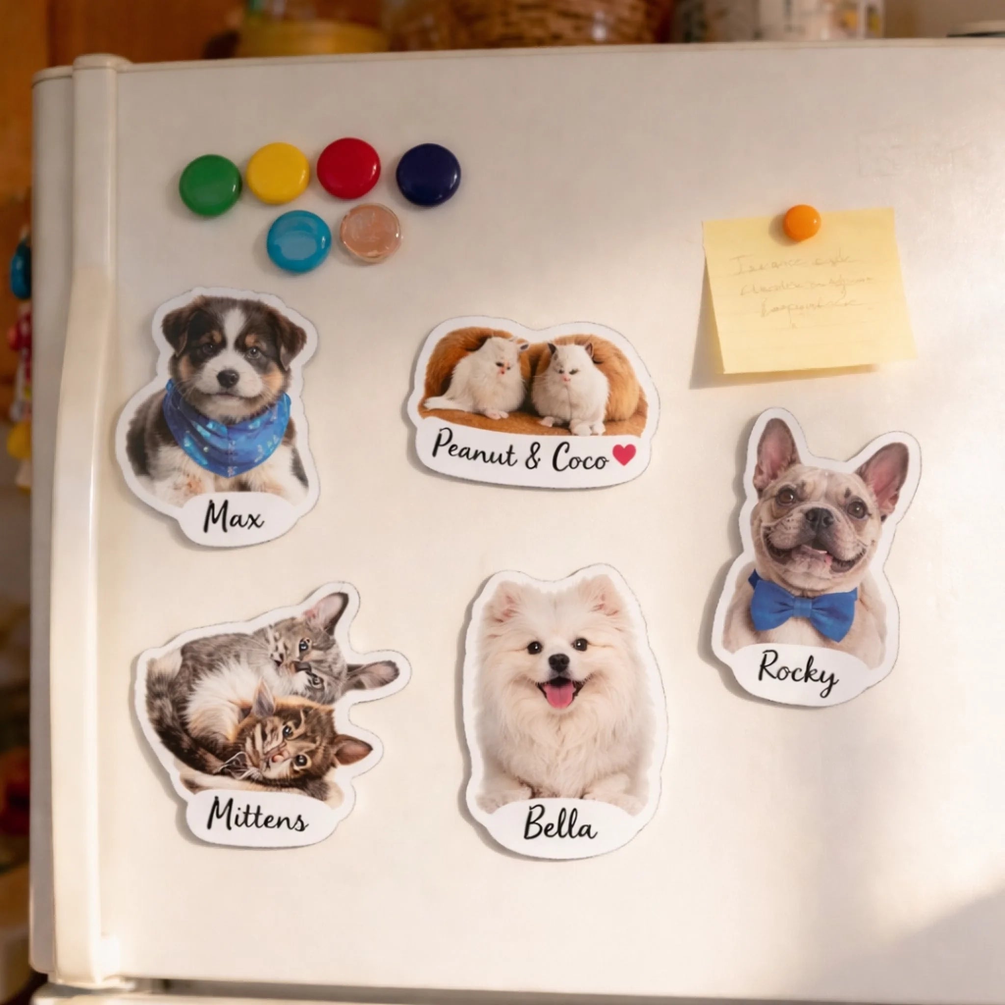 Custom Pet Fridge Magnets – Personalized Magnetic Stickers with Your Furry Friends' Photos 1107447 - DiyGiftly