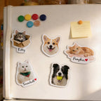 Custom Pet Fridge Magnets – Personalized Magnetic Stickers with Your Furry Friends' Photos 1107447 - DiyGiftly