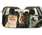 Custom Pet Photo Auto Windshield Sun Shade, Personalized Cat Picture Block UV Rays Sun Visor Protector Car Sunshade, Gifts for Dad boyfriend 43271936 - DiyGiftly