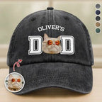 Custom Pet Photo Baseball Cap – Personalized Dog Cat Face Embroidered Style Washed Denim Hat for Pet Moms & Dads 26451712 - DiyGiftly