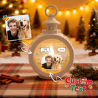 Custom Pet Photo Christmas Tree Ornament – Personalized Text Christmas Gift for Pet Lovers - DiyGiftly