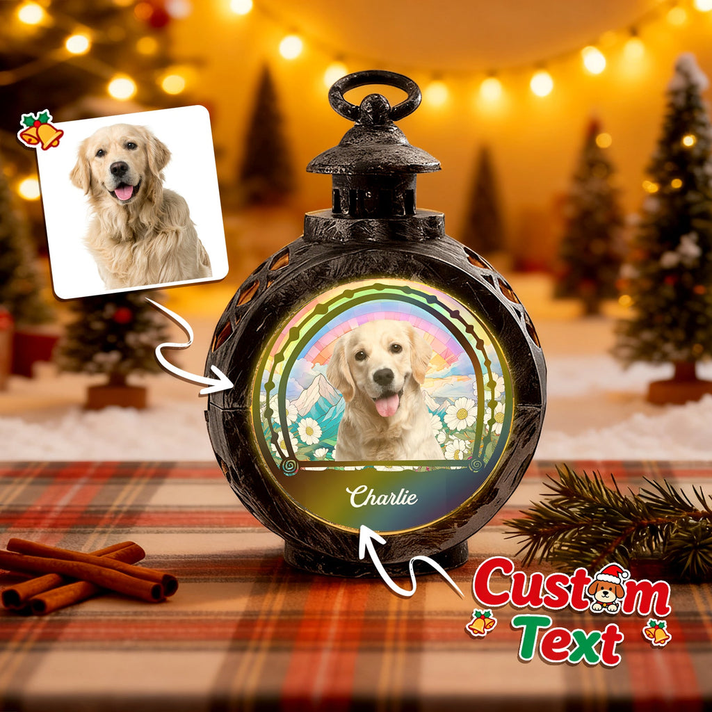 Custom Pet Photo with Optional Background Ornament – Personalized Pet Name Christmas Gift for Pet Lovers - DiyGiftly