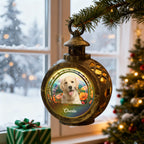 Custom Pet Photo with Optional Background Ornament – Personalized Pet Name Christmas Gift for Pet Lovers - DiyGiftly