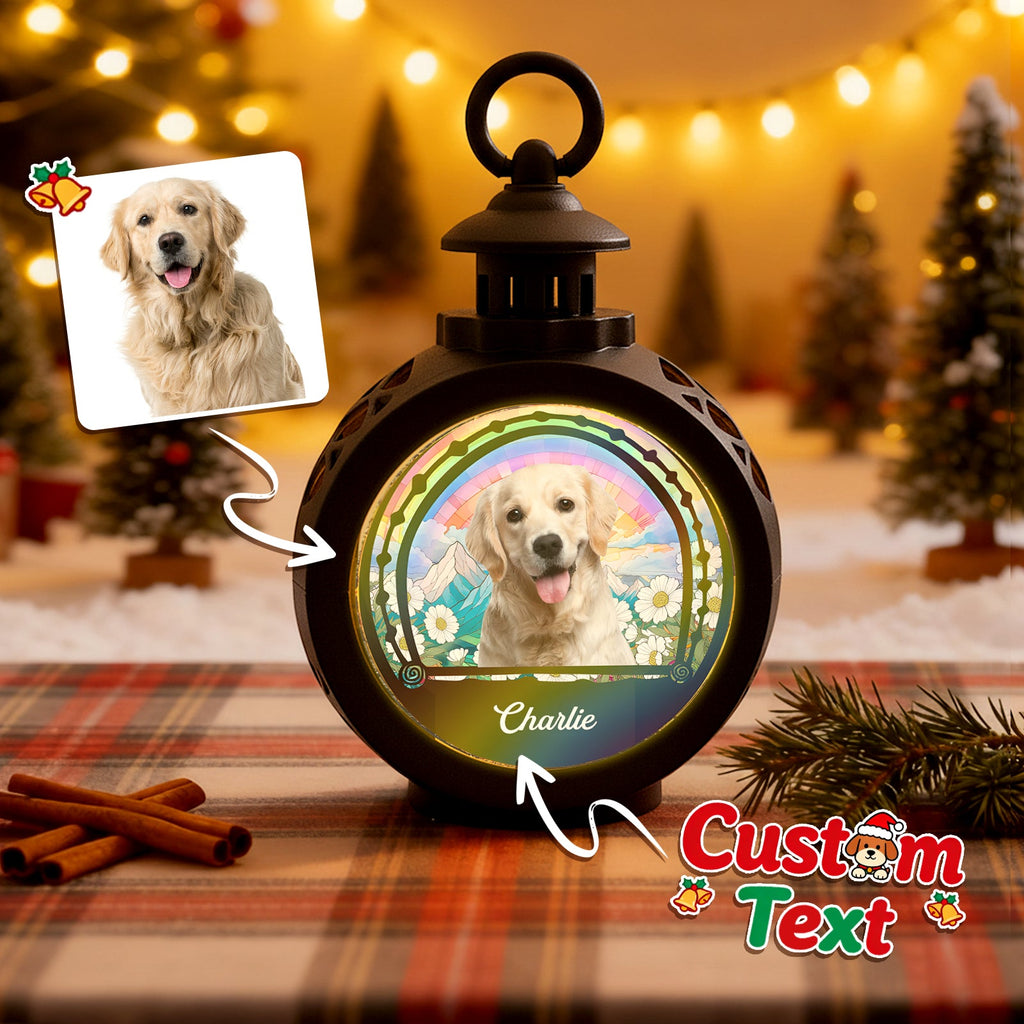 Custom Pet Photo with Optional Background Ornament – Personalized Pet Name Christmas Gift for Pet Lovers - DiyGiftly