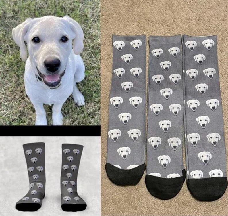 Custom Pet Socks, Customized socks with any photos and text, personalized socks for Dog/cat Lovers,back to school gift,Happy Father’s Day 833984 - DiyGiftly