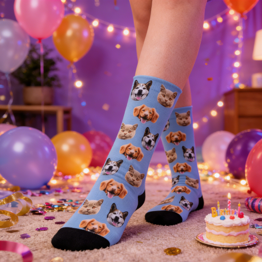 Custom Pet Socks, Customized socks with any photos and text, personalized socks for Dog/cat Lovers,back to school gift,Happy Father’s Day 833984 - DiyGiftly