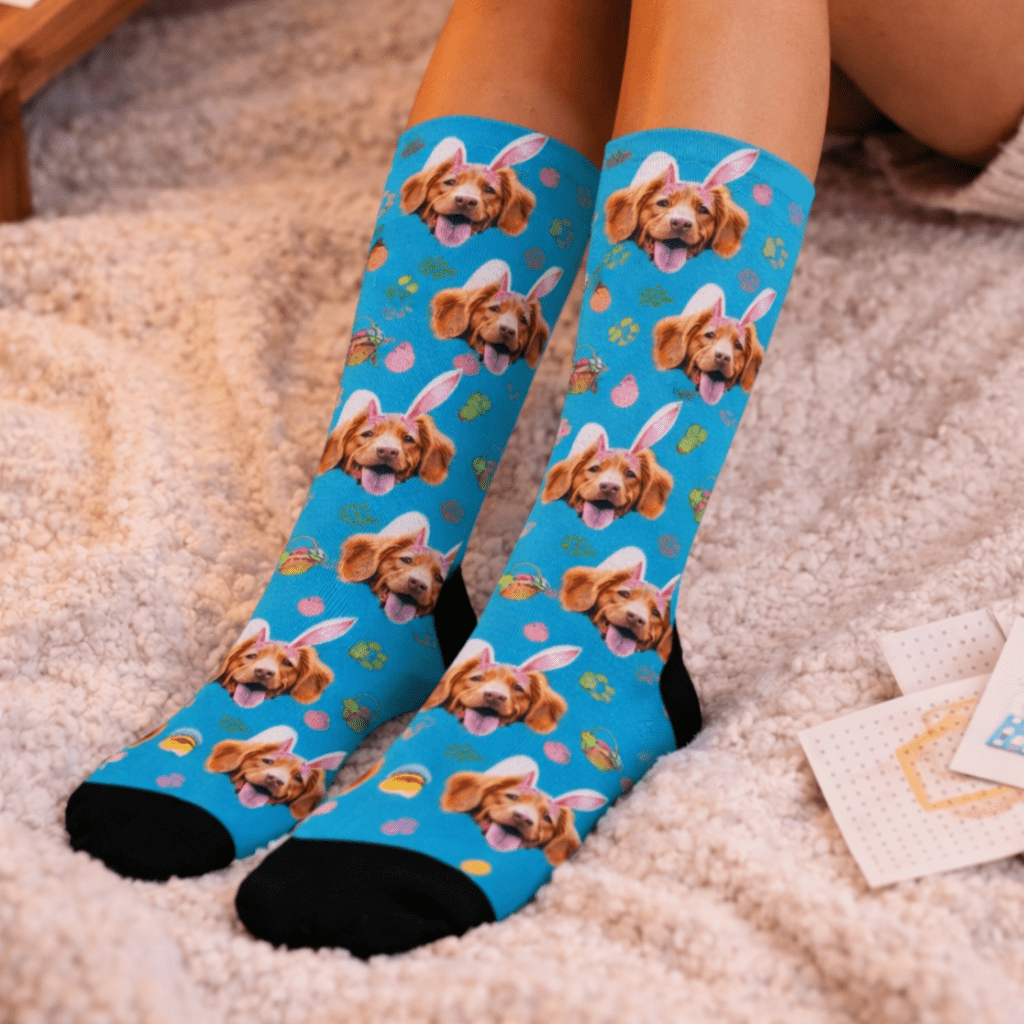 Custom Pet Socks, Easter Socks, Easter Egg Socks,Personalized Dog Socks,Funny Photo Socks,Custom Cat Socks,Easter BunnySocks,Valentine's Day 59604992 - DiyGiftly