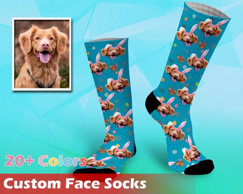 Custom Pet Socks, Easter Socks, Easter Egg Socks,Personalized Dog Socks,Funny Photo Socks,Custom Cat Socks,Easter BunnySocks,Valentine's Day 59604992 - DiyGiftly