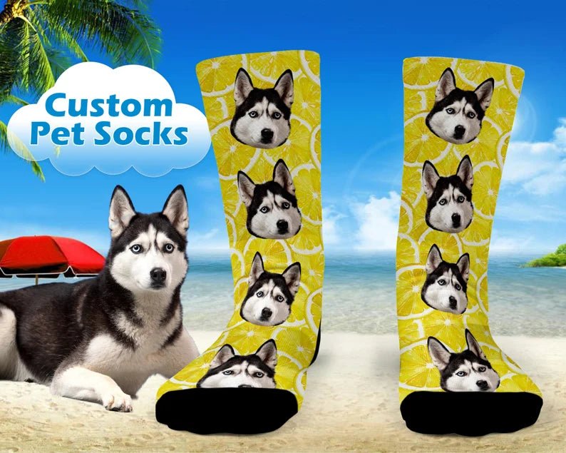 Personalized Pet Portrait Socks for Pet Lover Gifting
