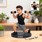 Custom Photo 2D Cute Animated Style Cartoon Style Wooden Desk Decor Best Gift for Him/Her - DiyGiftly