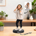 Custom Photo 2D Cute Animated Style Cartoon Style Wooden Desk Decor Best Gift for Him/Her - DiyGiftly