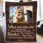 soft cozy comfort personalized cat photo fleece blanket loss of cat gift
