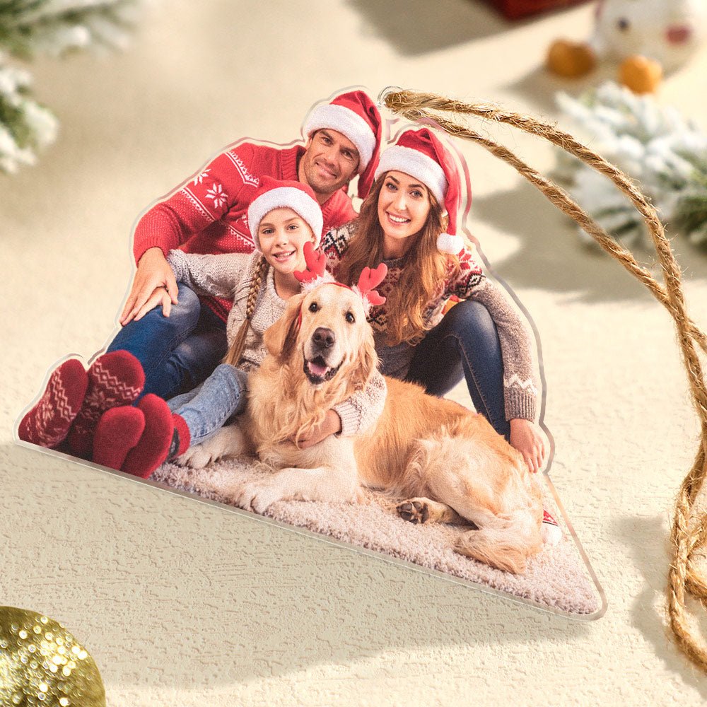 Custom Photo Acrylic Christmas Tree Ornament – Personalized Holiday Gift - DiyGiftly