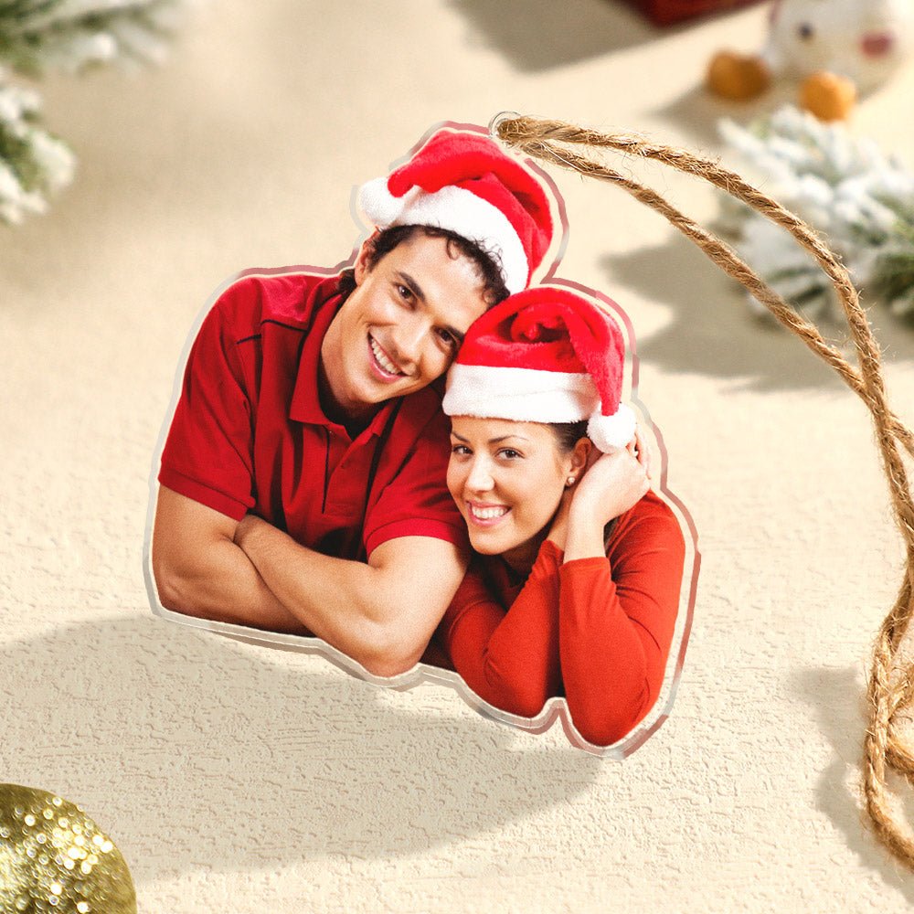 Custom Photo Acrylic Christmas Tree Ornament – Personalized Holiday Gift - DiyGiftly