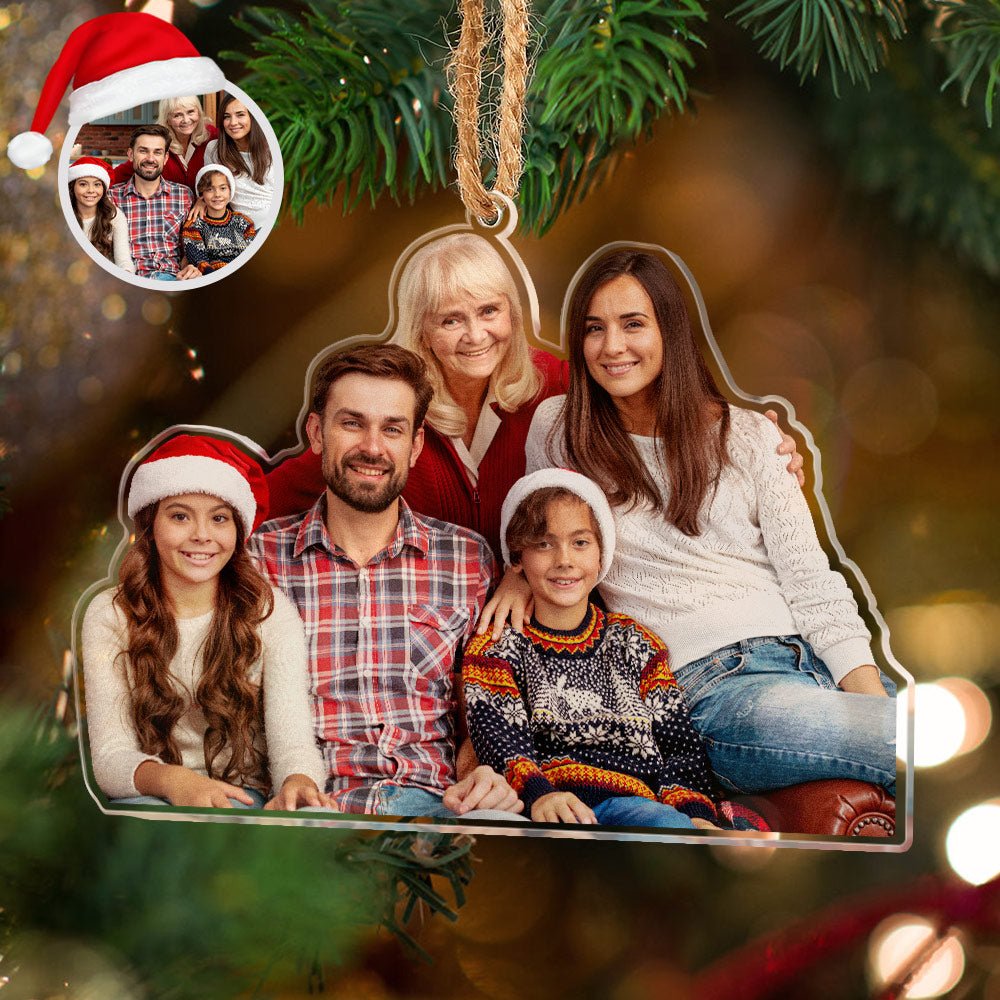Custom Photo Acrylic Christmas Tree Ornament – Personalized Holiday Gift - DiyGiftly