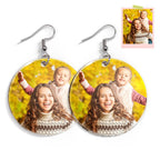 gifts for wife Heartfelt Surprise - Personalized Keepsake - Photo Acrylic Dangle Earrings Personalized Circle Earrings Birthd