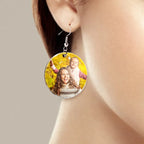 gifts for wife Heartfelt Surprise - Personalized Keepsake - Photo Acrylic Dangle Earrings Personalized Circle Earrings Birthd