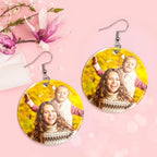 gifts for wife Heartfelt Surprise - Personalized Keepsake - Photo Acrylic Dangle Earrings Personalized Circle Earrings Birthd