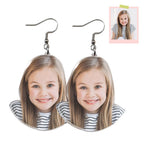 Custom Photo Acrylic Earrings Personalized Face Earrings Birthday Gift For Her - DiyGiftly