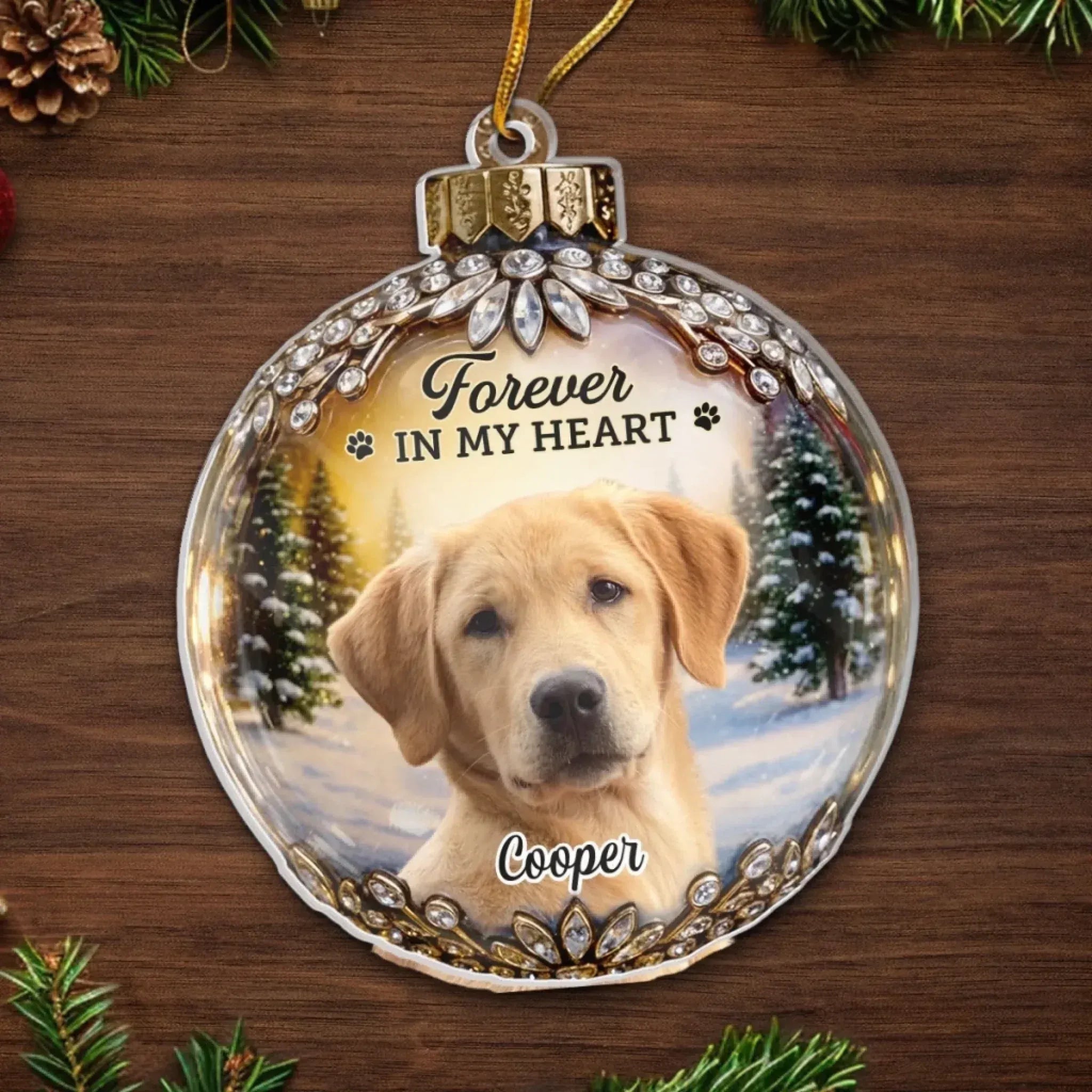 Custom Photo Acrylic Ornament - Personalized Pet Christmas Memorial Sympathy Gifts For Dogs, Cats - Every Star Carries Your Light 1045822 - DiyGiftly