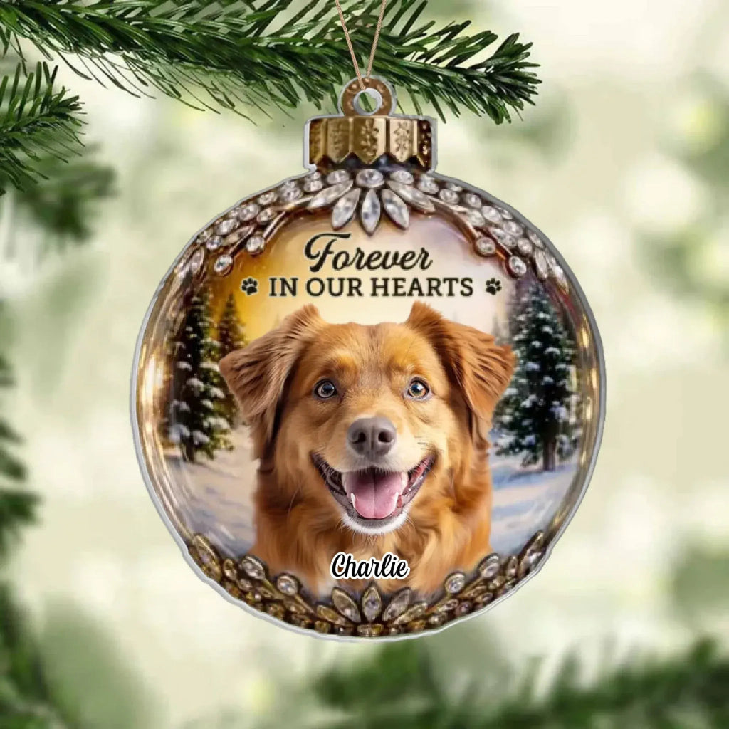 Custom Photo Acrylic Ornament - Personalized Pet Christmas Memorial Sympathy Gifts For Dogs, Cats - Every Star Carries Your Light 1045822 - DiyGiftly