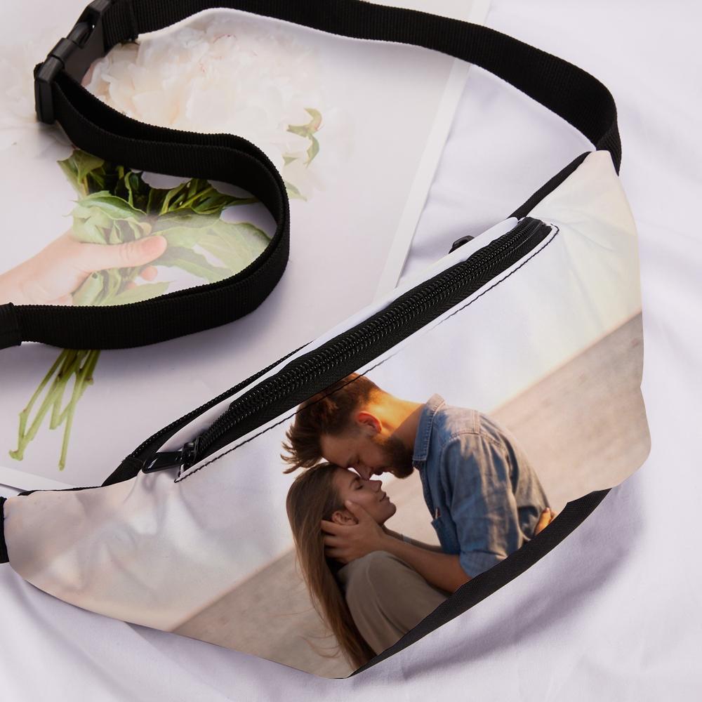 Custom Photo Adjustable Waist Bag Valentine’s Day Gift Travel Storage - DiyGiftly