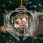 Custom Photo Although You Cannot See Us We Are Always With You - Memorial Personalized Custom Ornament - Acrylic Heart Shaped - Sympathy Gift For Family Members 684580 - DiyGiftly