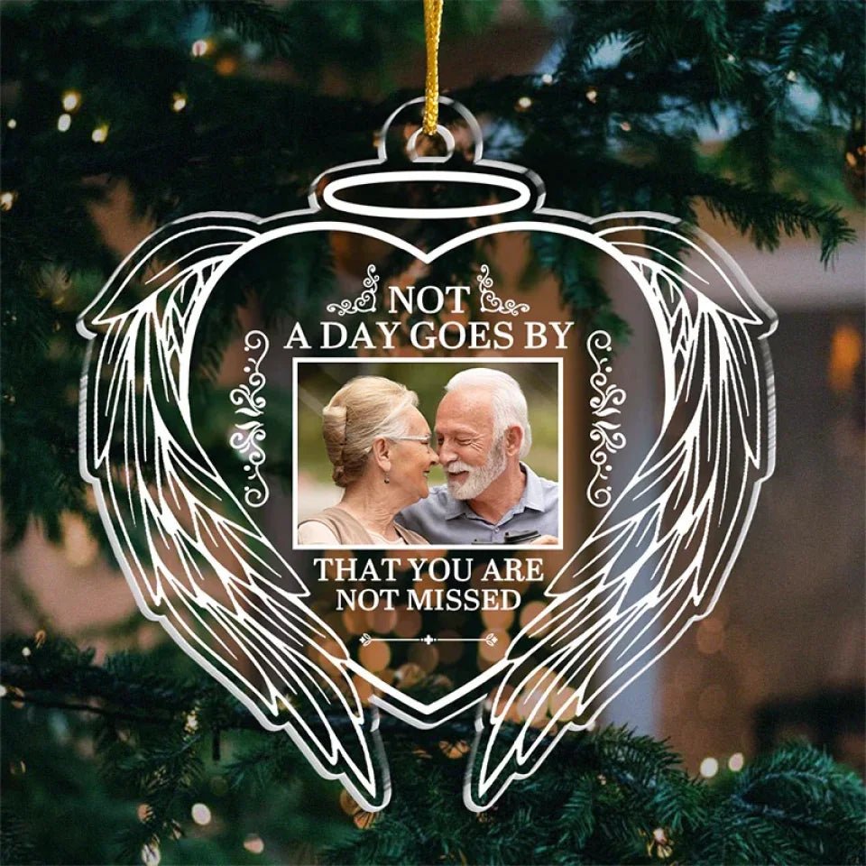 Custom Photo Although You Cannot See Us We Are Always With You - Memorial Personalized Custom Ornament - Acrylic Heart Shaped - Sympathy Gift For Family Members 684580 - DiyGiftly