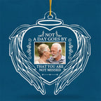 Custom Photo Although You Cannot See Us We Are Always With You - Memorial Personalized Custom Ornament - Acrylic Heart Shaped - Sympathy Gift For Family Members 684580 - DiyGiftly