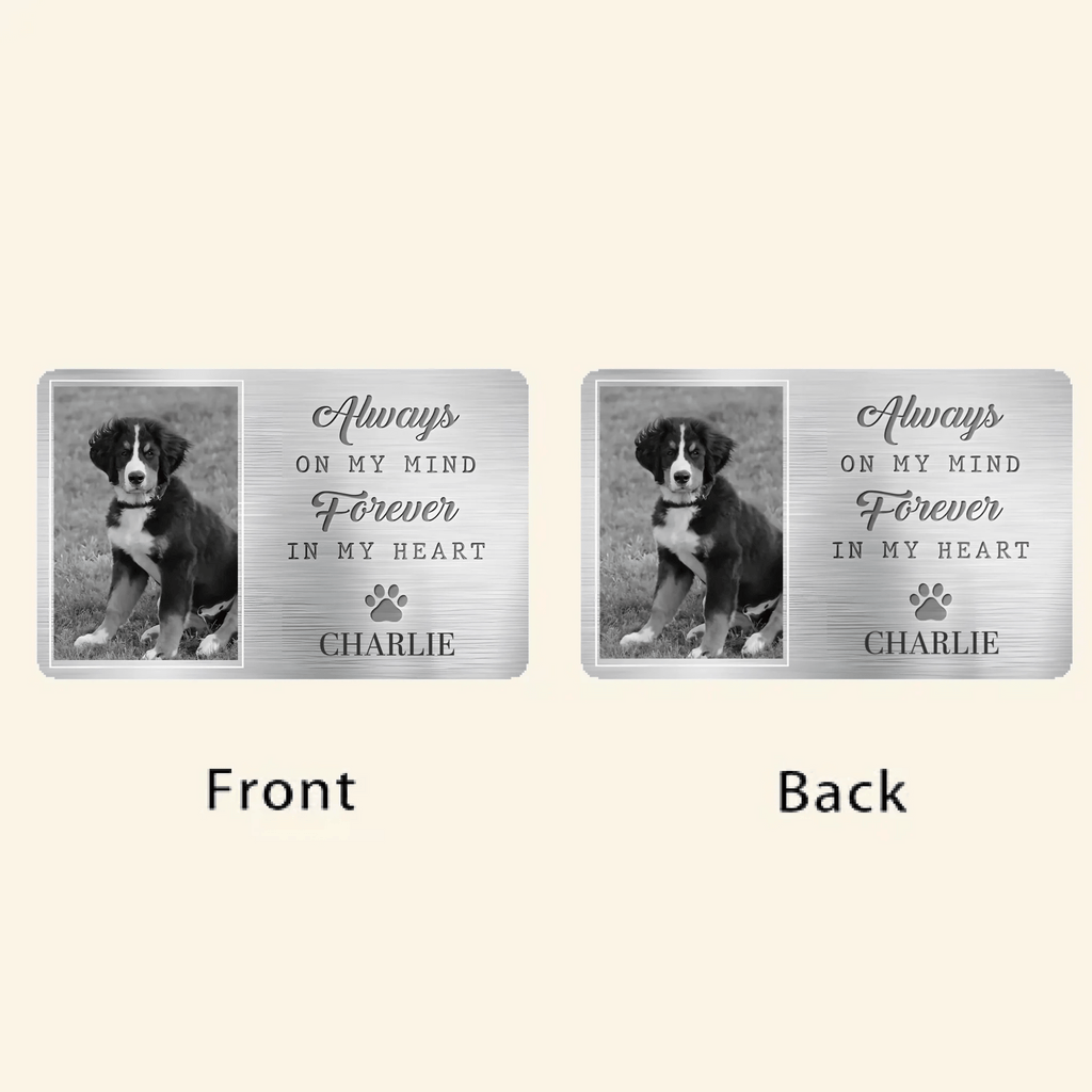 Custom Photo Aluminum Wallet Card – Personalized Pet Memorial Gifts for Dogs & Cats – Loss of Pet Sympathy Keepsake – Engraved Wallet Insert Tribute – “They Lived, They Loved, They Purred” 1054396 - DiyGiftly