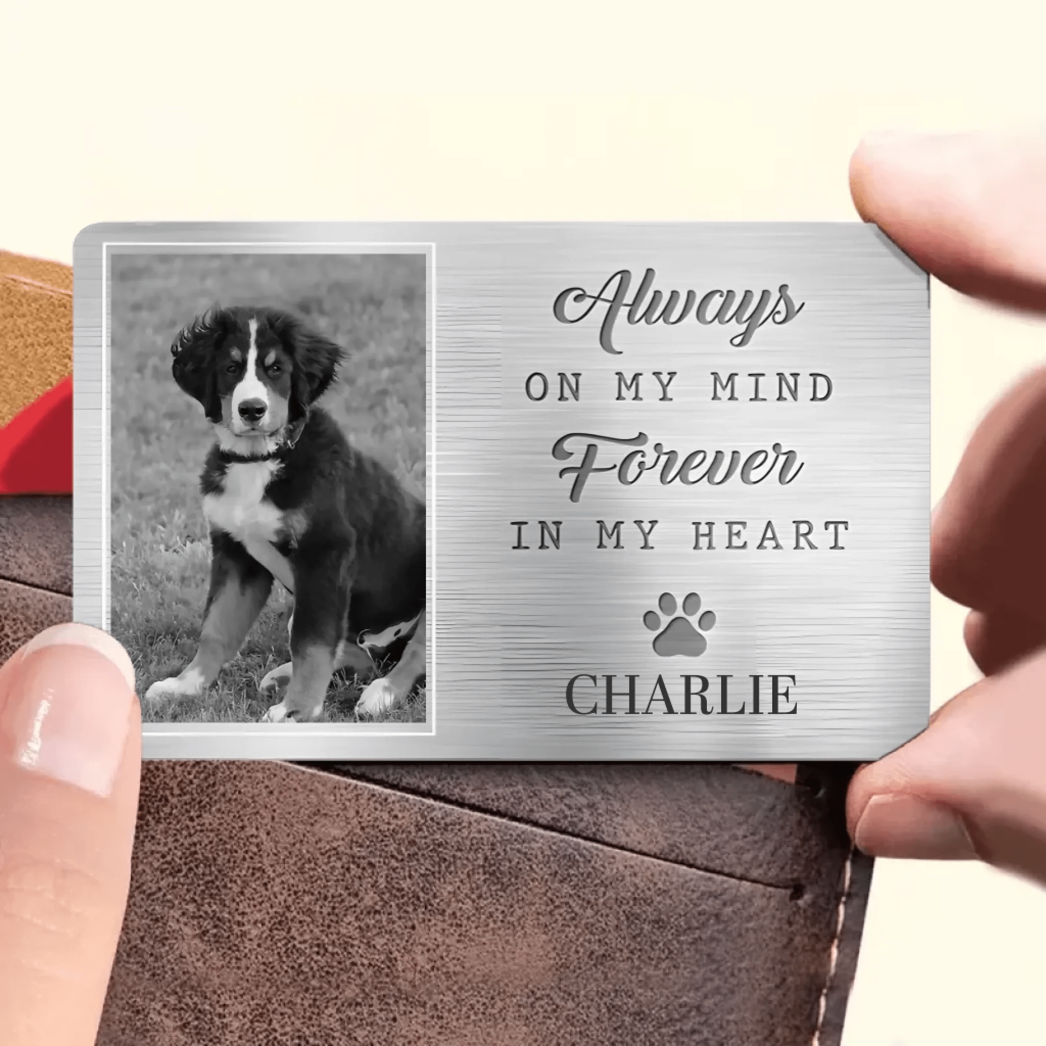 Custom Photo Aluminum Wallet Card – Personalized Pet Memorial Gifts for Dogs & Cats – Loss of Pet Sympathy Keepsake – Engraved Wallet Insert Tribute – “They Lived, They Loved, They Purred” 1054396 - DiyGiftly