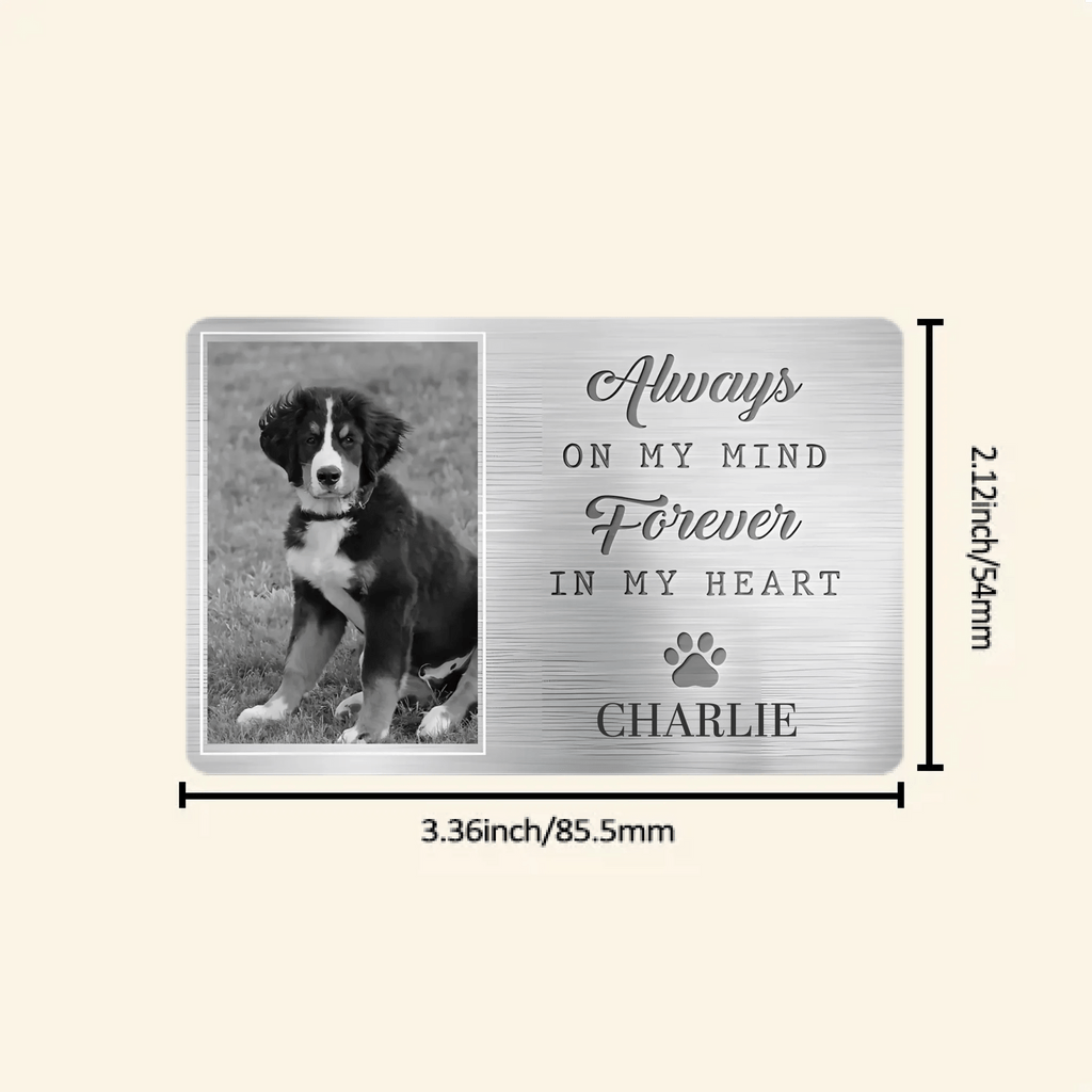Custom Photo Aluminum Wallet Card – Personalized Pet Memorial Gifts for Dogs & Cats – Loss of Pet Sympathy Keepsake – Engraved Wallet Insert Tribute – “They Lived, They Loved, They Purred” 1054396 - DiyGiftly