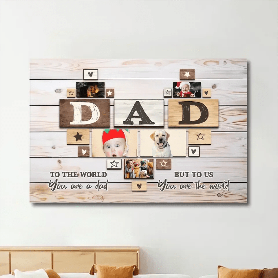 Custom Photo Always By My Side - Family Personalized Custom Horizontal Canvas - Father's Day, Gift For Dad 710038 - DiyGiftly