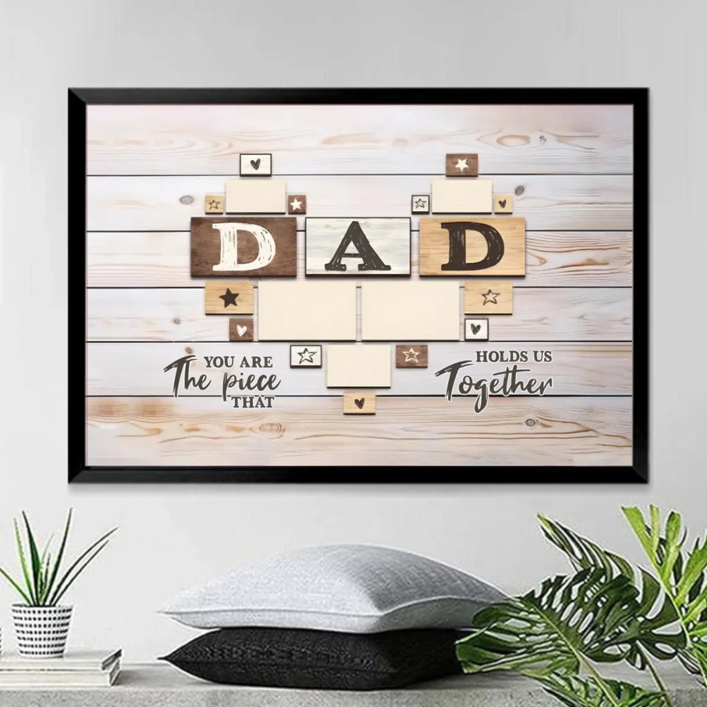 Custom Photo Always By My Side - Family Personalized Custom Horizontal Canvas - Father's Day, Gift For Dad 710038 - DiyGiftly