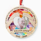 acrylic keepsake suncatcher personalized photo with name window remembrance decor 8in 20cm 20cm