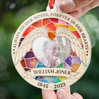 personalized photo with name suncatcher heart motif window remembrance decor 6in 15cm 15cm
