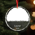 custom photo and name cat heart glass ornament keepsake loss of cat gift display