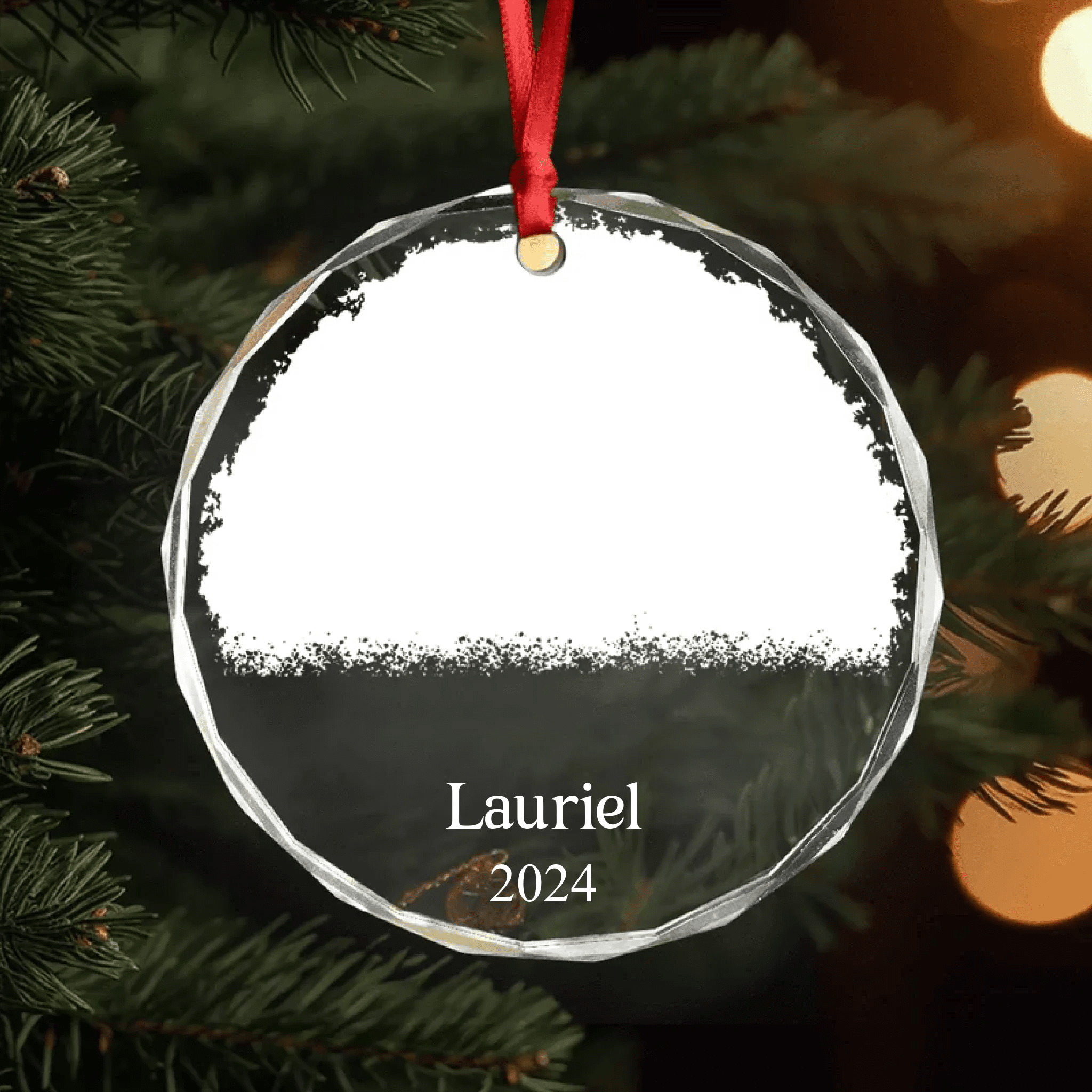 loss of cat gift custom photo and name cat heart glass ornament keepsake
