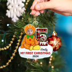 Custom Photo Baby's First Christmas Costumes - Personalized Cutout Acrylic Ornament 689284 - DiyGiftly