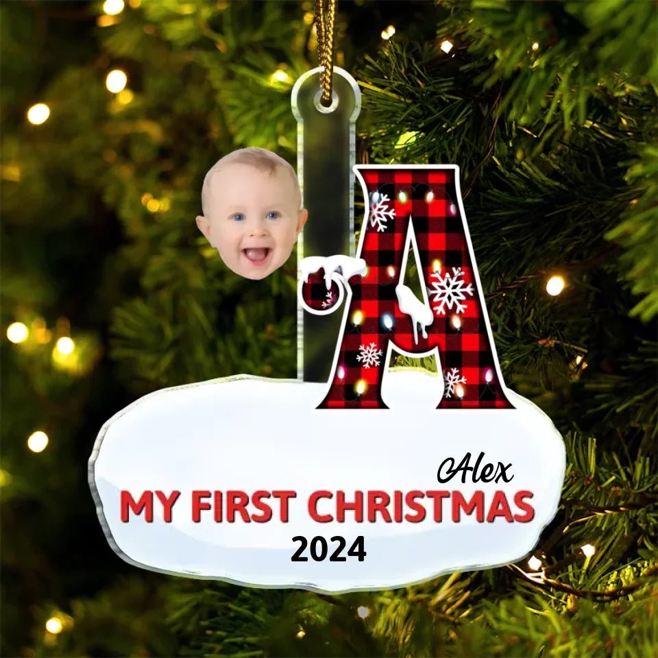 Custom Photo Baby's First Christmas Costumes - Personalized Cutout Acrylic Ornament 689284 - DiyGiftly