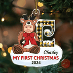 Custom Photo Baby's First Christmas Costumes - Personalized Cutout Acrylic Ornament 689284 - DiyGiftly