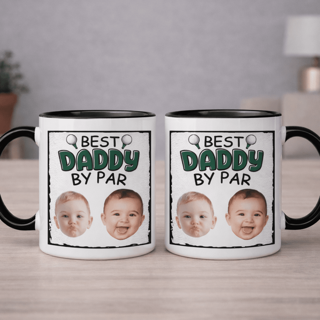 Custom Photo Best Daddy By Par Coffee Mug, Personalized Father's Day Photo Mug, Father's Day Gift, Best Dad By Par Coffee Cup 70441472 - DiyGiftly