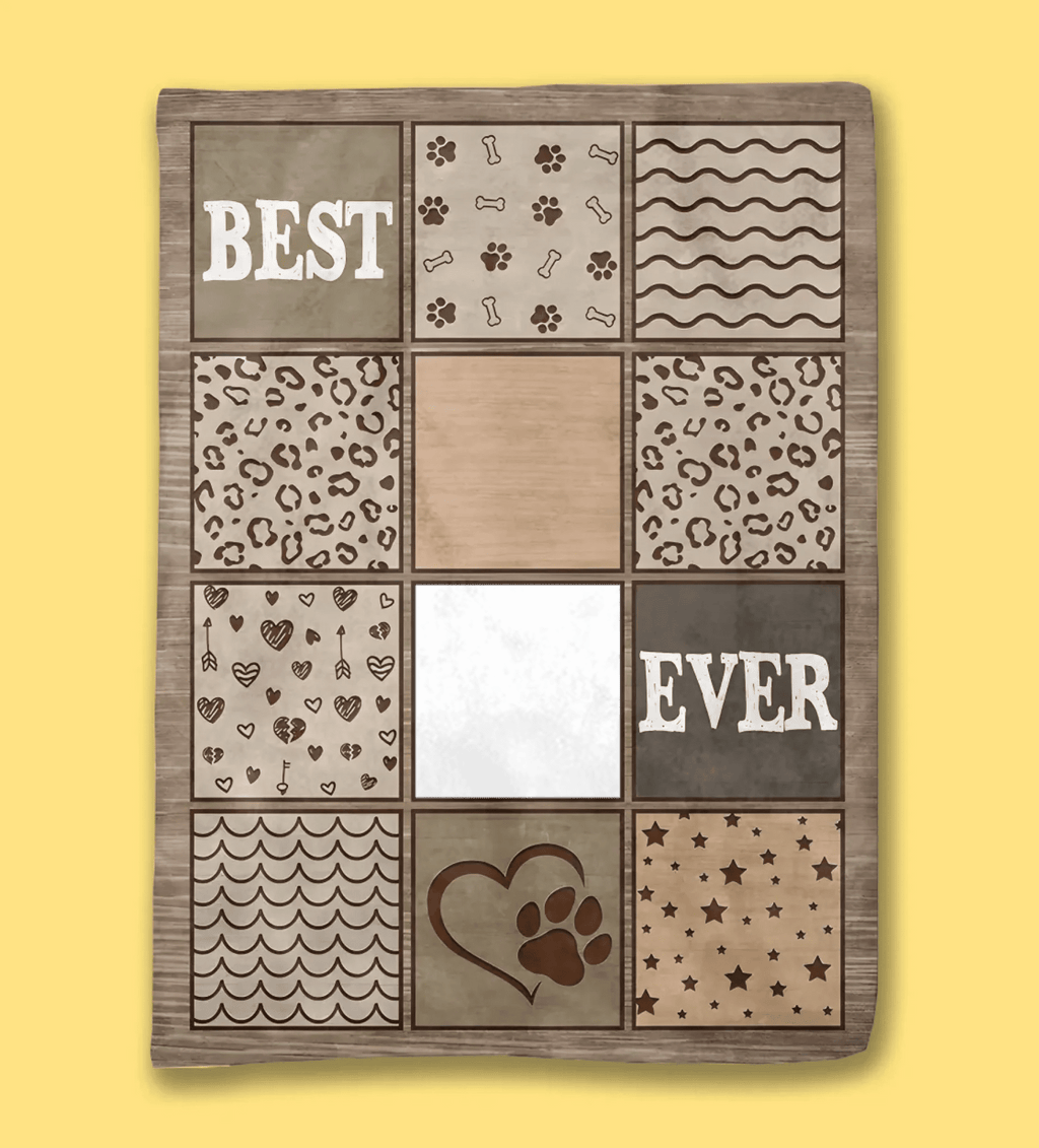Custom Photo Best Dog Mom Ever - Gift For Pet Lovers - Personalized Fleece Blanket 721773 - DiyGiftly