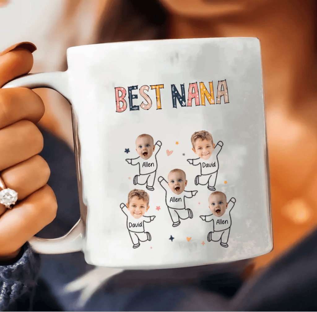 Personalized photo mug ceramic mug birthday gift for grandparents