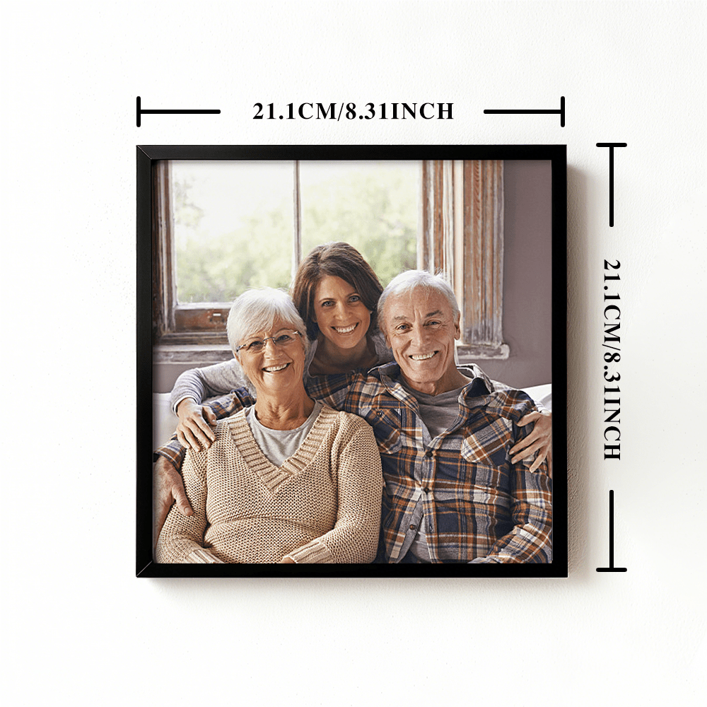 Custom Photo Black Frame Wall Art – Personalized Family Home Decoration - DiyGiftly