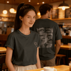 Custom Photo Black & White Style T-shirt Personalized Eyes Shirt for Couple Valentines Gift - DiyGiftly