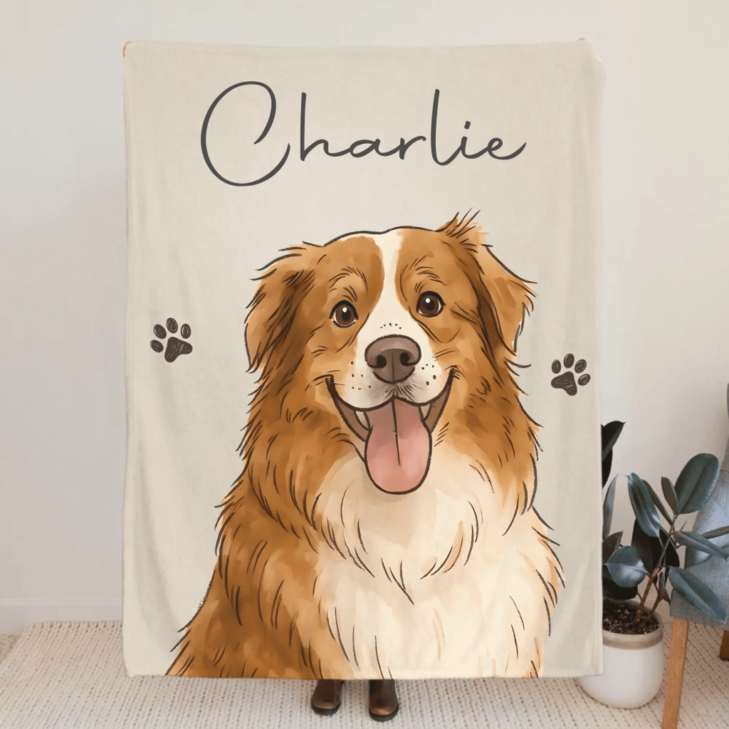 Custom Photo Blanket - Personalized Birthday Gifts For Dog Cat Lovers, Dog Dad And Mom, Cat Owners - Just Pure Happiness - Custom Pet Picture Blanket, Personalized Dog Cat Memorial Gift, Soft Throw Blanket For Couch Bed 1081418 - DiyGiftly