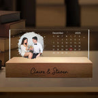 Personalized Photo Calendar LED Night Light Romantic Home Decor bedroom decor keepsake
